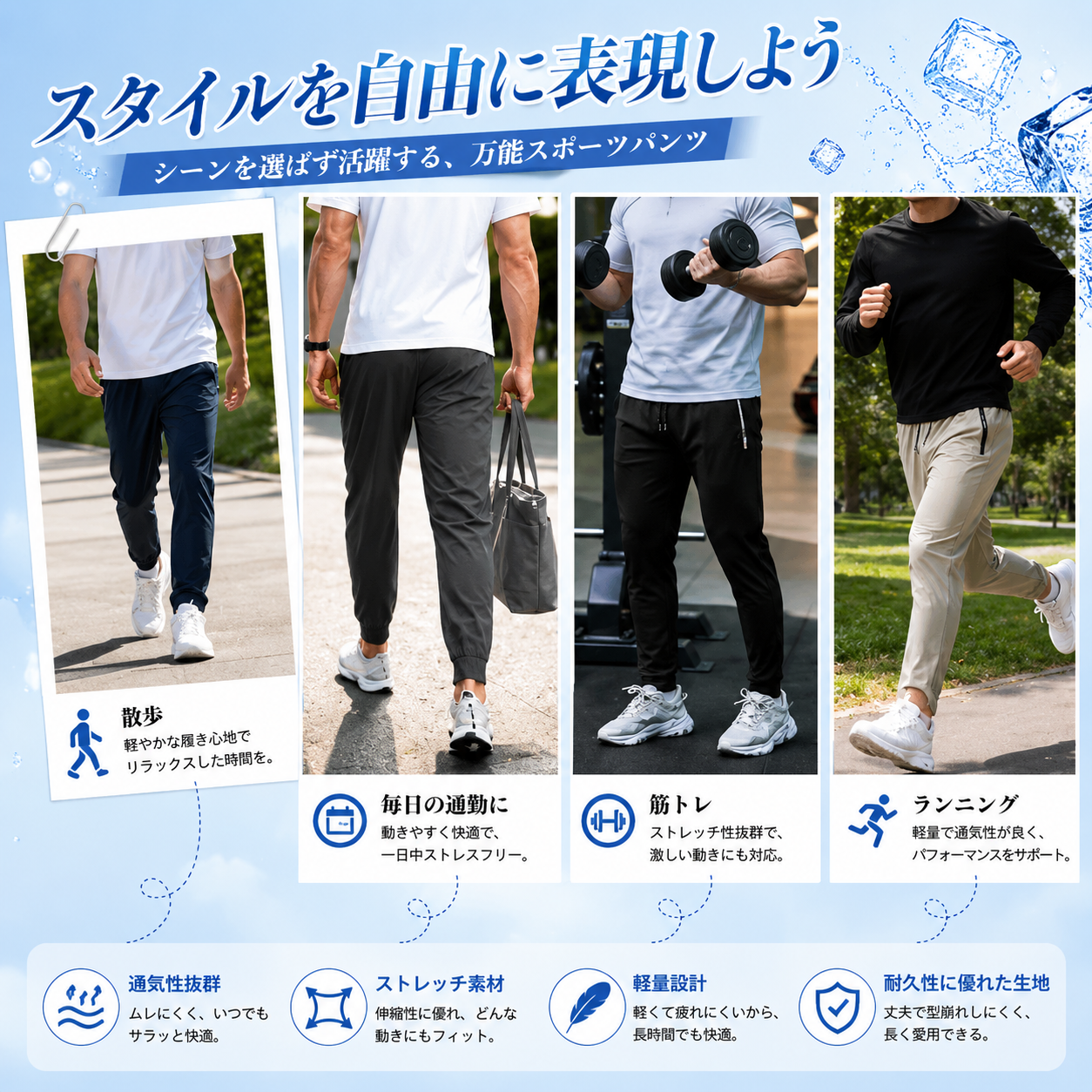 AeroFlex™ | 男女兼用アイスシルクパンツ・2026最新モデル