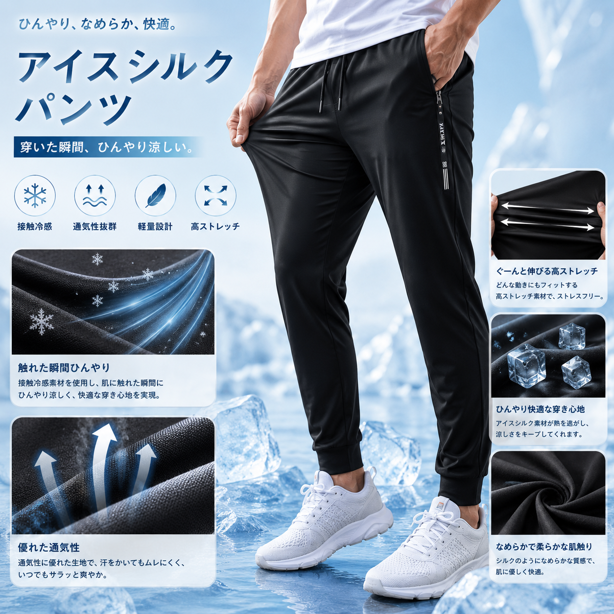 AeroFlex™ | 男女兼用アイスシルクパンツ・2026最新モデル